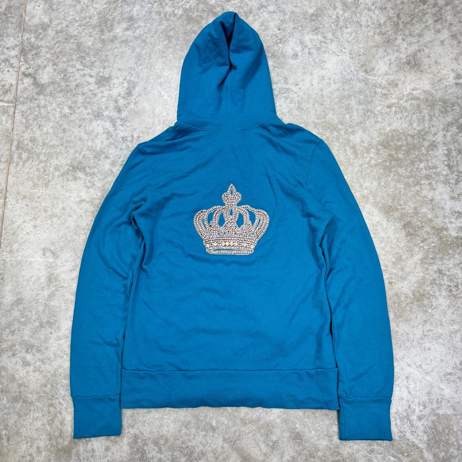 Vintage y2k womens Scandalicous full zip beaded hoodie shiny 2XL juicy style