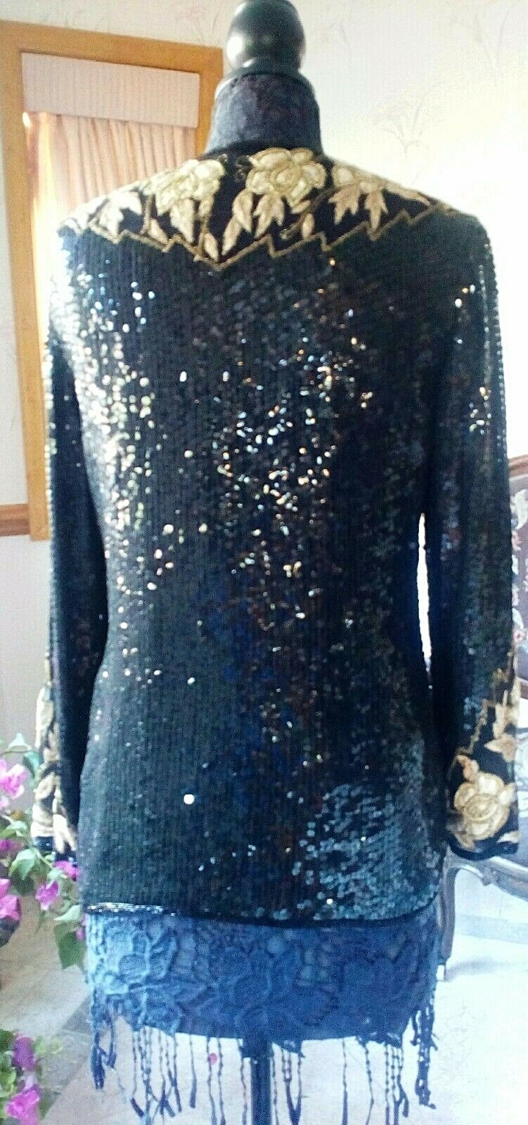 EVENING JACKET BEAUTIFUL  LINED  SEQUINED  SIZE  … - image 9