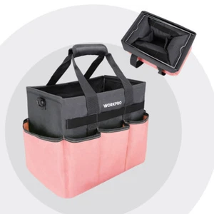 WORKPRO Heavy Duty Garden Tool Bag w/10 Pocket Gardening Tool Tote Bag Organizer