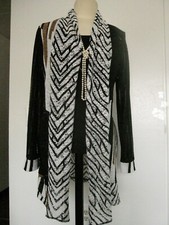NEW N TAGS TRAVELERS COLLECTION BY CHICO'S SZ 1 LIGTH JACKET MULTICOLORS STRIPPE