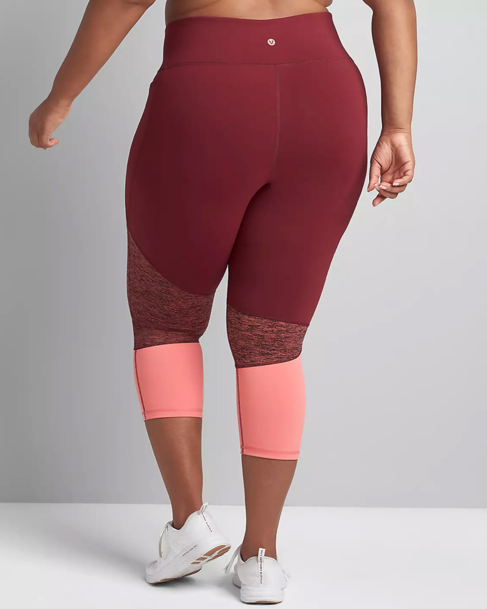 LANE BRYANT LIVI COLORBLOCK HIGH-RISE SIGNATURE STRETCH CAPRI