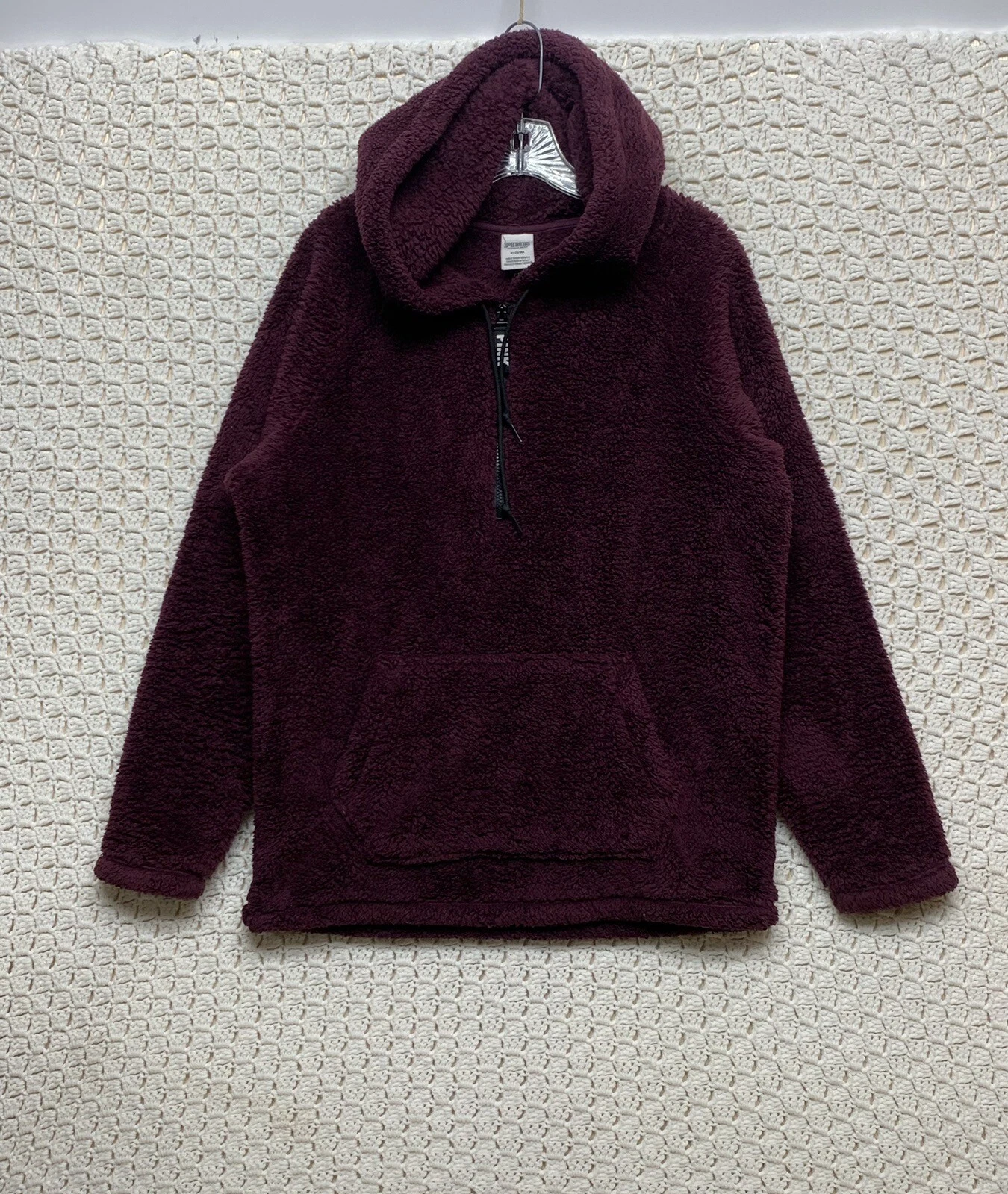 UNDERCOVER Giacca con cappuccio Sherpa pullover Victoria's Secret ROSA donna media mezza cerniera