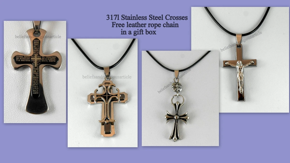 Roman catholic cross necklace deals