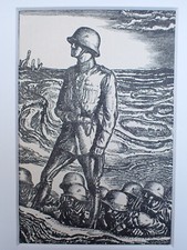 Stell-Es-Auf! Andreas Paul Weber "Der Führer" Holzschnitt Soldat Weltkrieg