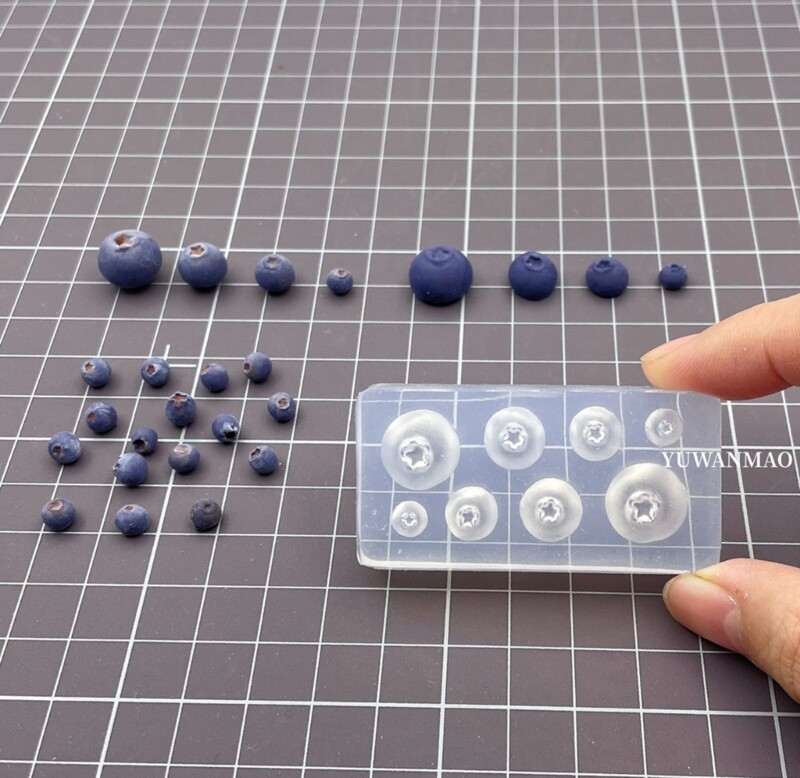 Blueberry Fondant Mold for Cupcake Topper Clay Resin Decorations