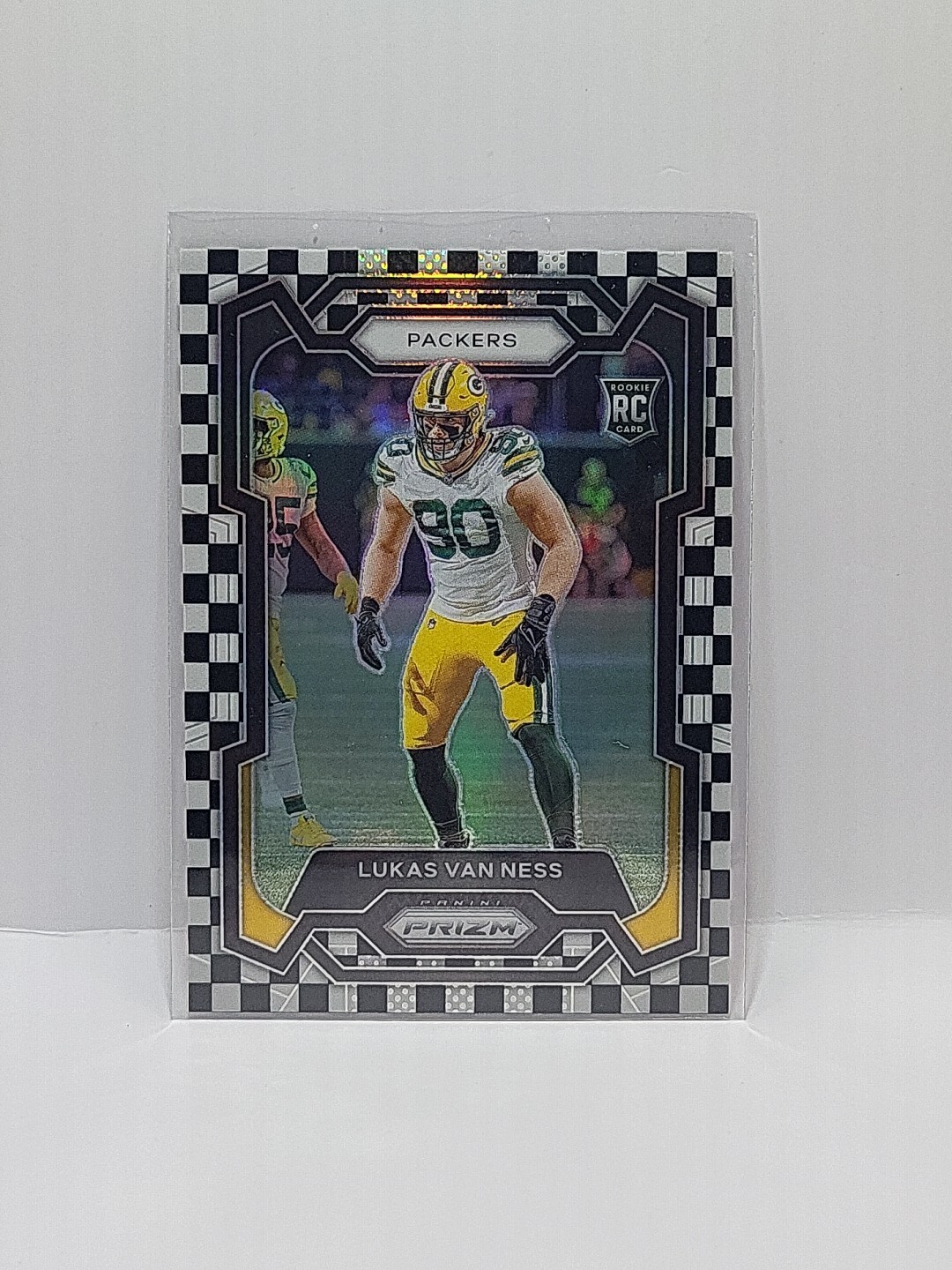 2023 Panini Prizm - Rookies Black and White Checker Prizm #336 Lukas Van Ness RC