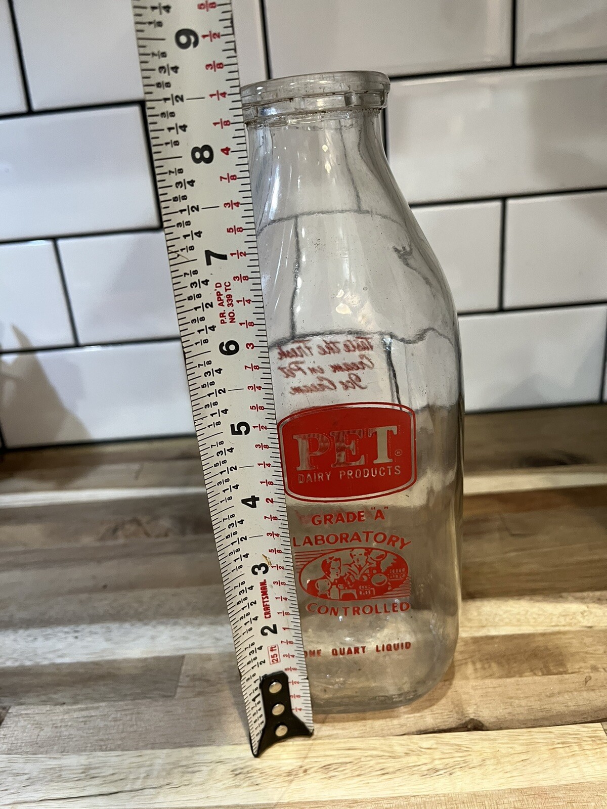 Vintage PET MILK DAIRY Rectangular Clear Glass Non Slip Jar eBay