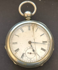 Antique 1884 Waltham Broadway 1877 Pocket Watch Parts Silverode Case 18s 7j USA