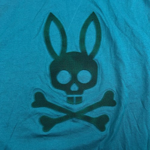 Psycho Bunny Graphic Tee Mens Size 5 Green Terry Logo 100% Cotton - Picture 5 of 11