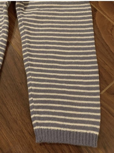 Carter’s Baby Knit Pants Boys Girls Bluish Gray White Stripes Size 9 M NWOT - Picture 3 of 3