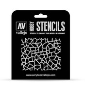 Vallejo Hobby Stencils: Giraffe Camo Wwii Markings 1/35 125X125Mm