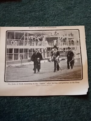 El99 Ephemera 1901 Bild Herzog von York Rückkehr nach Ophir 