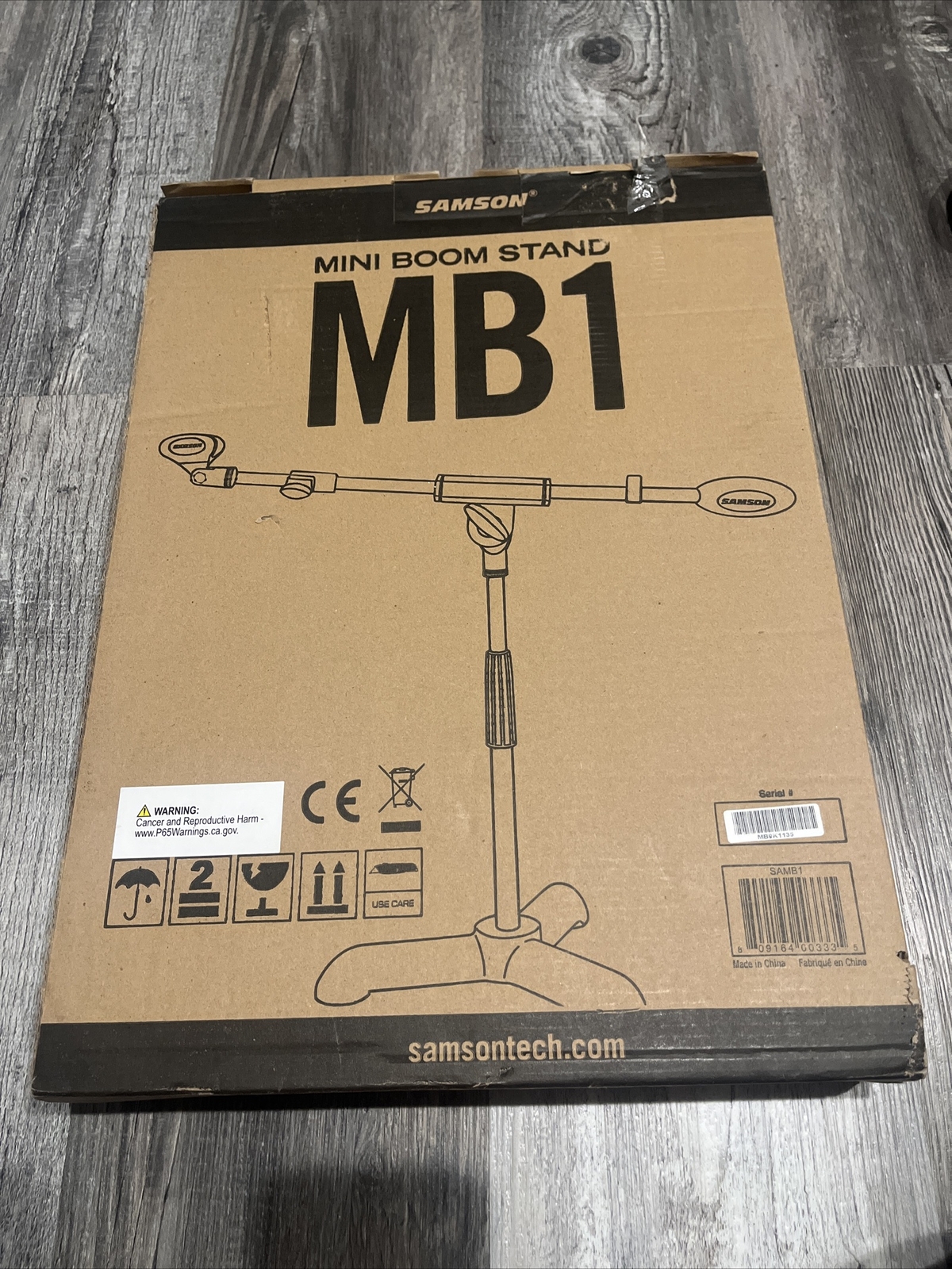 Samson MB1 Mini Adjustable Kick Drum Speaker Boom Stand