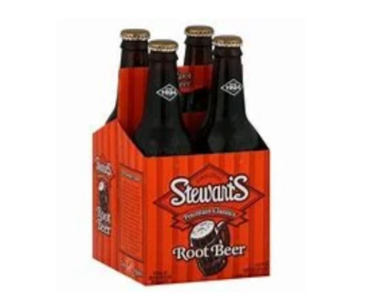 Stewart's Original Root Beer Soda 12 oz Bottle Pack of 4