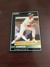 1992 Pinnacle Mike Bordick Oakland Athletics #462 Maine Black Bears