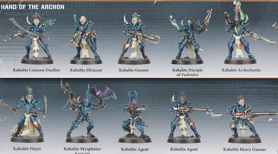 Warhammer 40k Kill Team Hand Of The Archon Drukhari Soulshackle Kabalite Bits