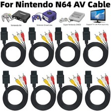 N64 SNES Gamecube RCA AV TV Audio Video Stereo Cable Cord For Nintendo 64 LOT