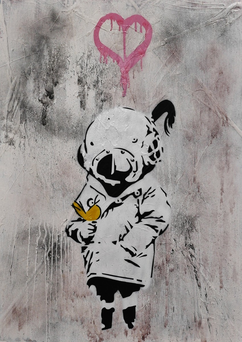 バンクシー Banksy Tank love エスタンプリトグラフ バンクシー Banksy Tank love エスタンプリトグラフ 版画