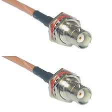 RG400 BNC FEMALE BIG BULKHEAD to BNC FEMALE BIG BULKHEAD RF Cable FAST-SHIP LOT
