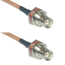 RG400 BNC FEMALE BIG BULKHEAD to BNC FEMALE BIG BULKHEAD RF Cable FAST-SHIP LOT