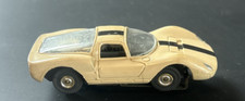 Aurora T-Jet Dino Ferrari 1381 HO Scale Slot Car Tan w/ Black stripe - Vintage