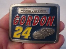 1998 JEFF GORDON NASCAR BELT BUCKLE - WINSTON CUP SERIES - LMT ED. - BOX GW 4