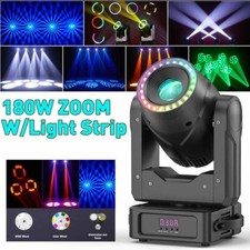 LED ZOOM Moving Head Light RGBW Gobo Beam Stage DMX Spot Lighting DJ Disco Xmas
