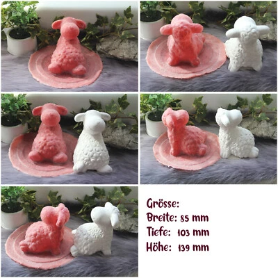 HANDARBEIT Handmade Latex Mould Casting Mold Concrete Mould Concrete Plaster Lamb Sheep (012)