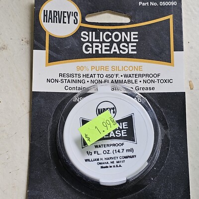 HARVEY`S SILICONE GREASE Waterproof Vintage NOS 1995  1/2 Oz. USA 050090