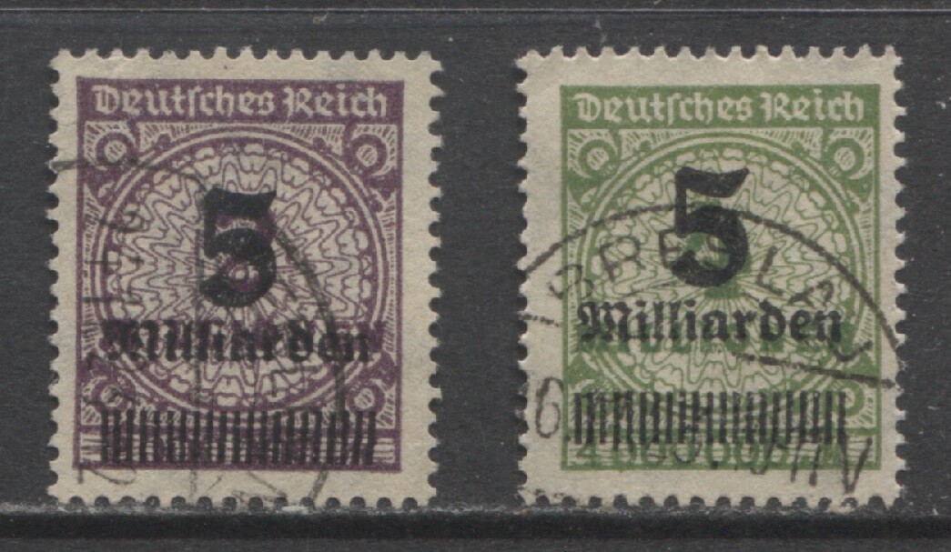 Germany 1923   short set inflation issues used, $ 260.00