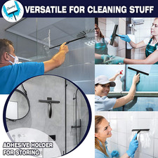 Shower Squeegee, 10-Inch Matte Black Squeegee, All-Purpose Stainless Steel Sq...
