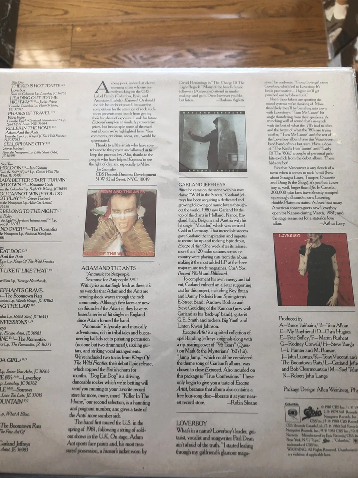 Mint- Exposed Provocative New Rock Epic Records Stereo 2 LP Set - Image 2 of 4