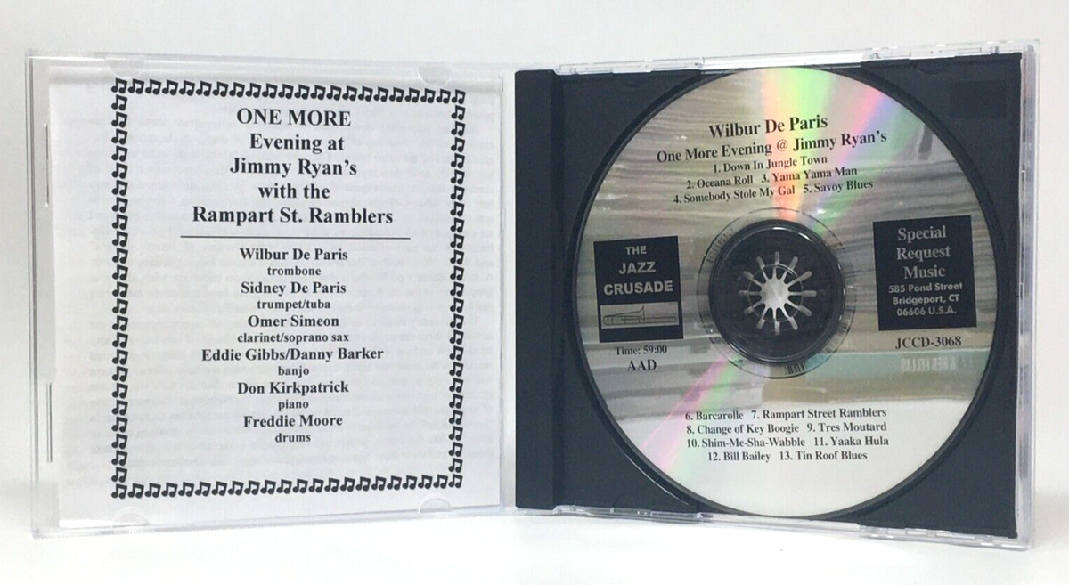 CD Compact Disc Wilbur De Paris One More Evening at Jimmy Ryan's
