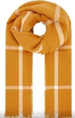 ACCESSORIZE Monsoon Accessoire senf kariert sonnig Fensterscheibe Decke Schal neu mit Etikett