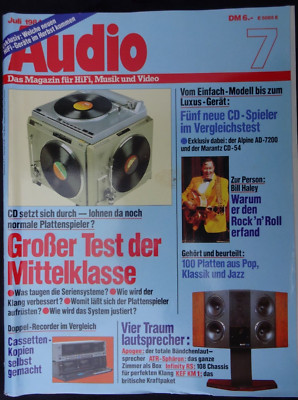 AUDIO 7/84,APOGEE,ATR SPHÄRON,KEF KM 1,INFINITY REFERENCE STANDART,MARANTZ CD 54