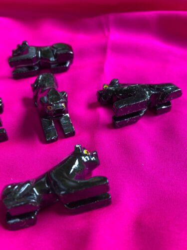Spirit Animal Carved Black Panther Figurine Patience Awareness Personal Power - Picture 4 of 10