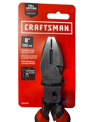 Premium Craftsman Diagonal Cutting Pliers 8-inch Compound Action