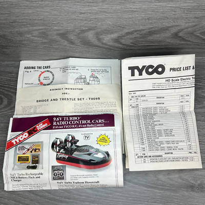 Vtg TYCO Electric Trains Assembly & Operation Instructions Guide LOT 1989 Used
