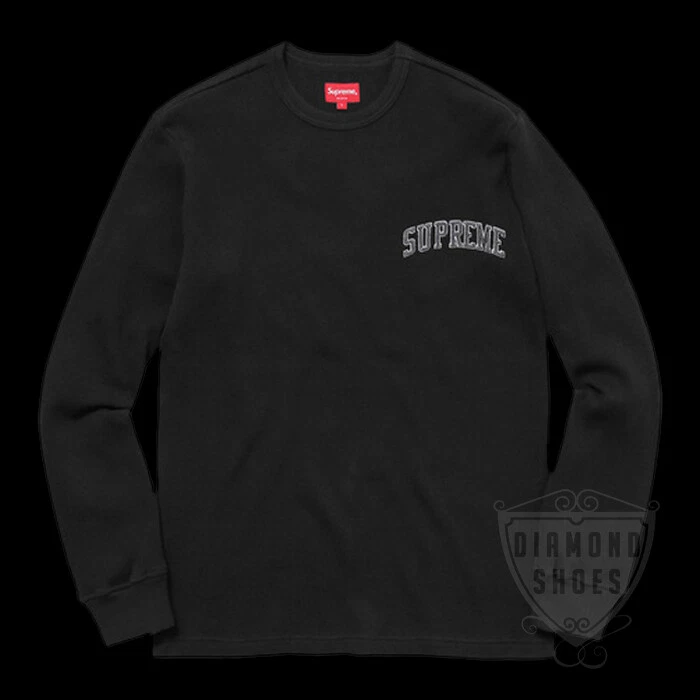 LOGO FW17 SUPREME ARC L/S NOIR THERMIQUE M MOYEN FLAMBANT NEUF