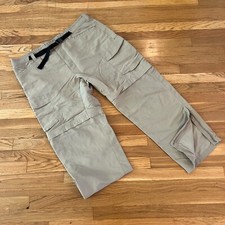The North Face Beige Belted Convertible Zip-Off Cargo Hiking Pants - Men's XXL