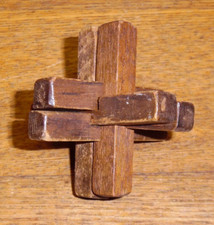 Vintage 3D Figural Wood Block Puzzle - Jack - 2 1/2"