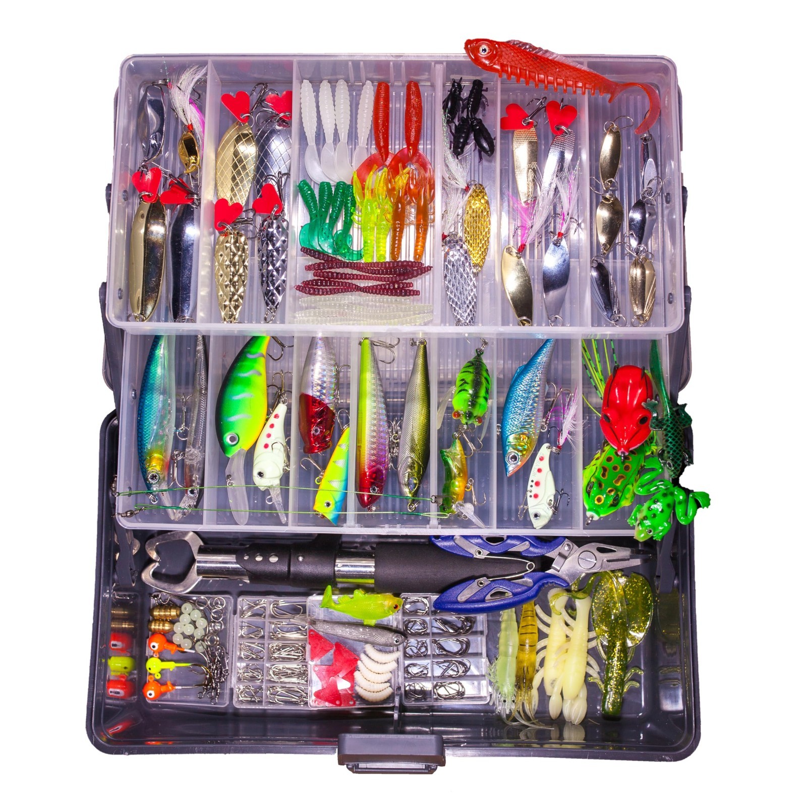 Freshwater Fishing Lures Kit - Crankbaits, Soft Baits, Jigs & Spoons for Bass, T - Image 2