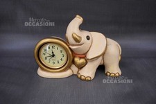 Oggetto Ceramica Thun Orologio Con Elefante 20x15 Cm