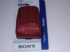 new Sony Red Bloggie CyberShot soft carrying Case LCS-CSW LCS-CSW/R carry camera