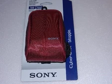 new Sony Red Bloggie CyberShot soft carrying Case LCS-CSW LCS-CSW/R carry camera