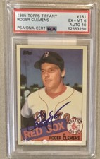 1985 Topps Tiffany ROGER CLEMENS #181 PSA 6 10 Auto Autograph Rookie RC PSA/DNA 