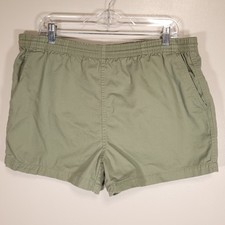 Vintage 80s-90s Land's End Women's Large Green Drawstring Waist Cotton Shorts