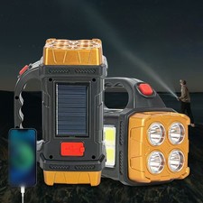 Solar USB Flashlight with Dual Light Sources for Camping and Emergencies
