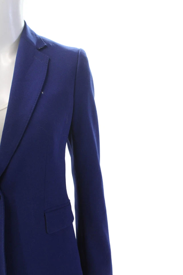 Jaqueta blazer Joseph feminina gola entalhe manga longa botão azul tamanho 36 - Imagem 2 de 4