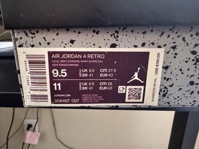 Nike Air Jordan 4 Cool Grey 2019 Men's